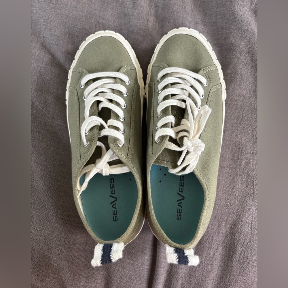 SeaVees Sage Canvas Sneakers with White Laces